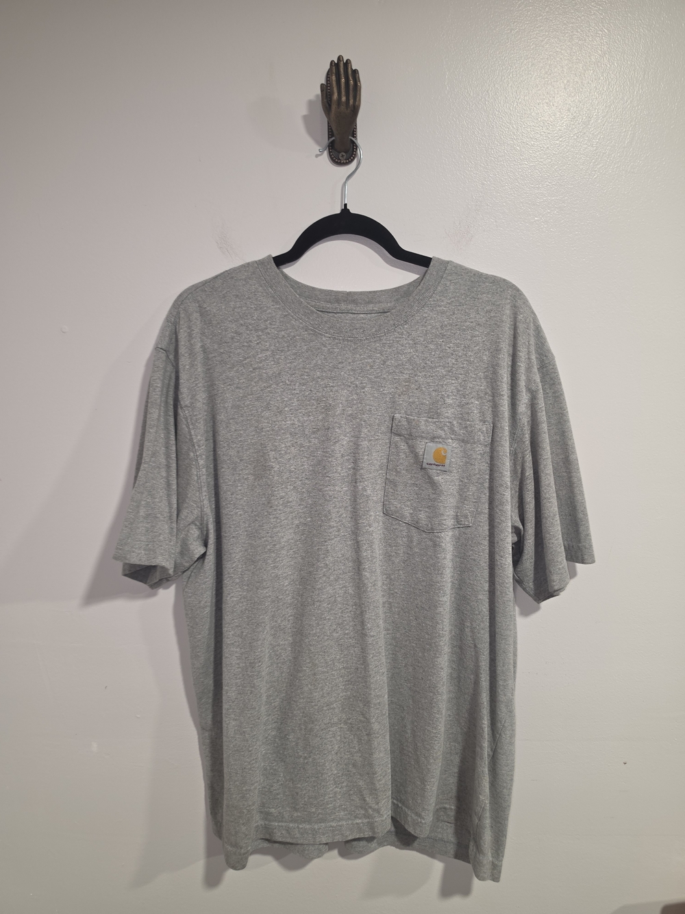 Carhartt Loose Fit Heather Gray Short Sleeve Pocket Tee Men's Size Large